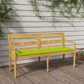  tömör tíkfa Batavia pad világoszöld párnával 150 cm