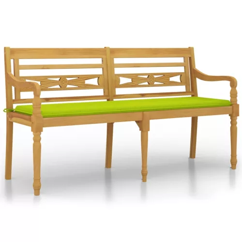  tömör tíkfa Batavia pad világoszöld párnával 150 cm