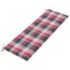  tömör tíkfa Batavia pad Piros kockás mintával párnával 150 cm