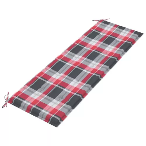  tömör tíkfa Batavia pad Piros kockás mintával párnával 150 cm
