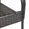  4 db barna rakásolható polyrattan kültéri szék
