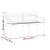  tömör tíkfa Batavia pad szürke párnával 150 cm