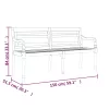  tömör tíkfa Batavia pad krémszínű párnával 150 cm