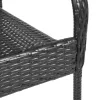  4 db fekete rakásolható polyrattan kültéri szék