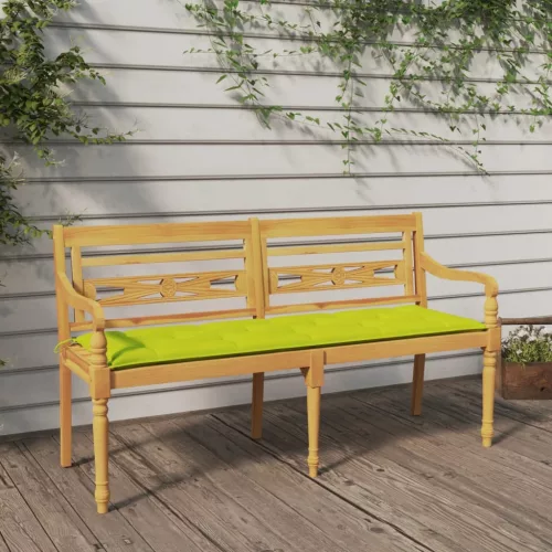  tömör tíkfa Batavia pad világoszöld párnával 150 cm