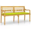  tömör tíkfa Batavia pad világoszöld párnával 150 cm