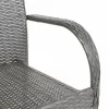  4 db szürke rakásolható polyrattan kültéri szék