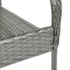  4 db szürke rakásolható polyrattan kültéri szék