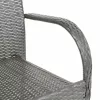 6 db szürke rakásolható polyrattan kültéri szék