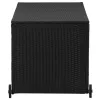  fekete polyrattan kerti tárolóláda 120 x 65 x 61 cm