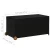  fekete polyrattan kerti tárolóláda 120 x 65 x 61 cm