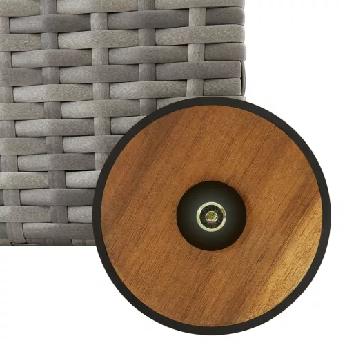  világosszürke polyrattan kerti tárolóláda 120 x 65 x 61 cm