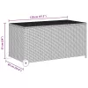  világosszürke polyrattan kerti tárolóláda 120 x 65 x 61 cm