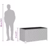  világosszürke polyrattan kerti tárolóláda 120 x 65 x 61 cm