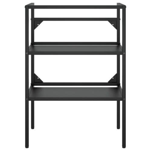  fekete vas fürdőszobai mosdókagylóváz beépített mosdóval