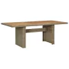  barna polyrattan kerti étkezőasztal 200 x 100 x 74 cm