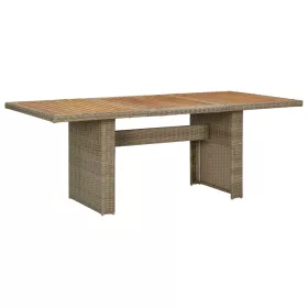  barna polyrattan kerti étkezőasztal 200 x 100 x 74 cm