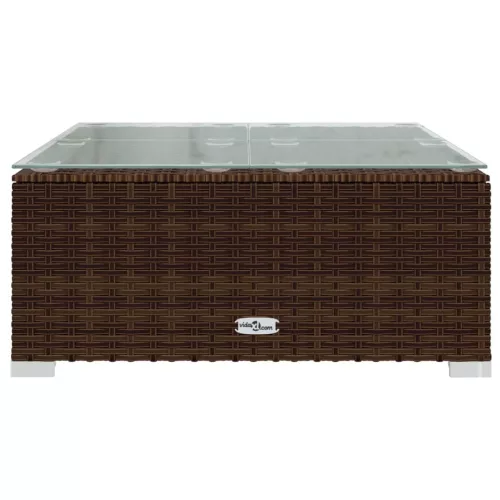  6 részes barna polyrattan kerti ülőgarnitúra párnákkal