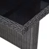  barna üveg és polyrattan kerti étkezőasztal 200 x 100 x 74 cm
