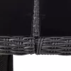  barna üveg és polyrattan kerti étkezőasztal 200 x 100 x 74 cm