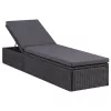  sötétszürke polyrattan napozóágy