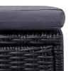  sötétszürke polyrattan napozóágy