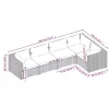  5 részes fekete polyrattan kerti ülőgarnitúra párnákkal