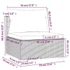  5 részes fekete polyrattan kerti ülőgarnitúra párnákkal