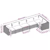  6 részes szürke polyrattan kerti ülőgarnitúra párnákkal