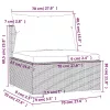  6 részes szürke polyrattan kerti ülőgarnitúra párnákkal