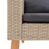 3 részes bézs polyrattan kerti ülőgarnitúra párnákkal
