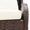 2 db barna polyrattan kerti sarokkanapé