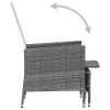  szürke dönthető háttámlás polyrattan kerti szék párnákkal