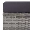  szürke dönthető háttámlás polyrattan kerti szék párnákkal