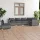  6 részes szürke polyrattan kerti ülőgarnitúra párnákkal