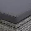  kétszemélyes szürke polyrattan napozóágy párnával