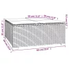  10 részes fekete polyrattan kerti ülőgarnitúra párnákkal