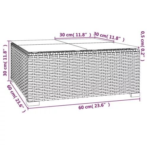  10 részes fekete polyrattan kerti ülőgarnitúra párnákkal