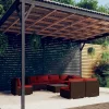  9 részes barna polyrattan kerti ülőgarnitúra párnákkal