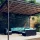  10 részes fekete polyrattan kerti ülőgarnitúra párnákkal