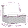  8 részes fekete polyrattan kerti ülőgarnitúra párnákkal