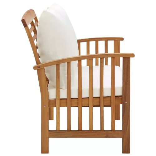  tömör akácfa kerti pad párnákkal 119 cm