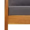  2 db tömör akácfa kerti szék párnákkal
