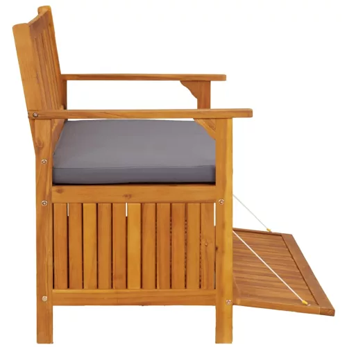  tömör akácfa kerti tárolópad 120 cm