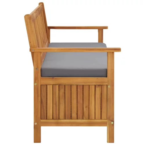  tömör akácfa kerti tárolópad párnával 148 cm