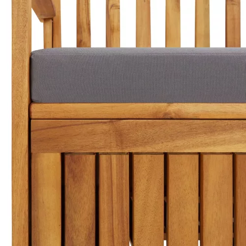  tömör akácfa kerti tárolópad párnával 148 cm