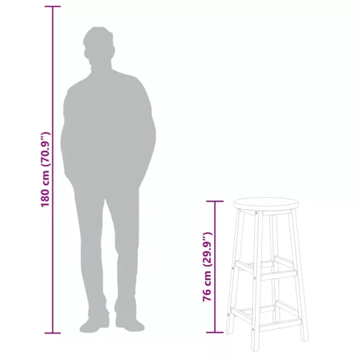  6 db tömör akácfa bárszék