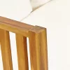  háromszemélyes tömör akácfa kerti pad párnákkal 179 cm