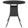  fekete polyrattan kerti asztal 70 x 70 x 73 cm