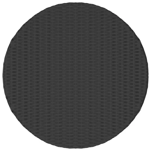  fekete polyrattan kerti asztal 70 x 70 x 73 cm